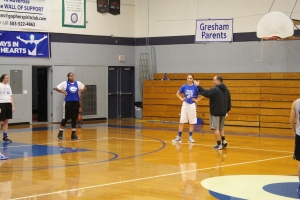 Head coach Todd Negal discussing defense during a weekday practice
